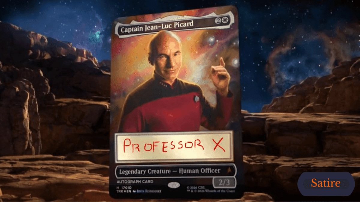 Sir Patrick Stewart Accidentally Signs ‘Professor X’ on Star Trek Magic: The Gathering Cards