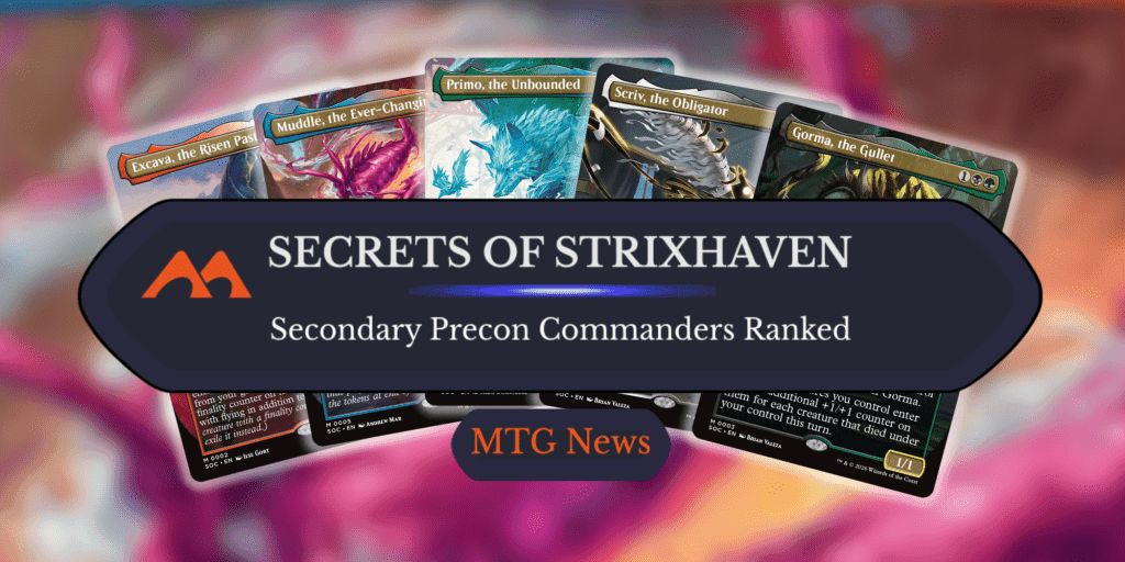 All Secrets of Strixhaven Secondary Precon Commanders Ranked