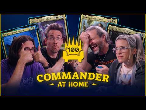 Ben Brode and Spencer Crittenden play Epic Rap Battles of MTG...in EPISODE 100! | Commander at Home