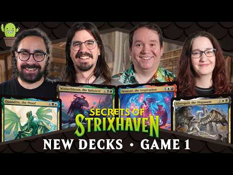 FIRST LOOK Secrets of Strixhaven Commander | Prismari VS Witherbloom VS Quandrix VS Silverquill